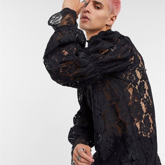 Regular Fit Lace Shirt - Picture 2 of 9